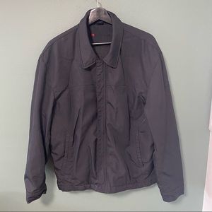 Kenneth Cole Reaction zip up Jacket dark gray blueish color size large